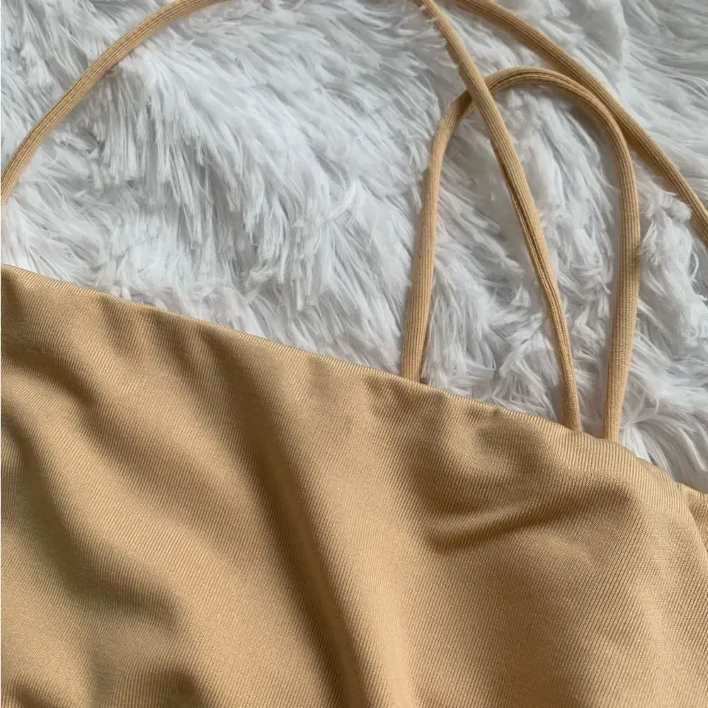 PRINCESS POLLY TAN MINI DRESS